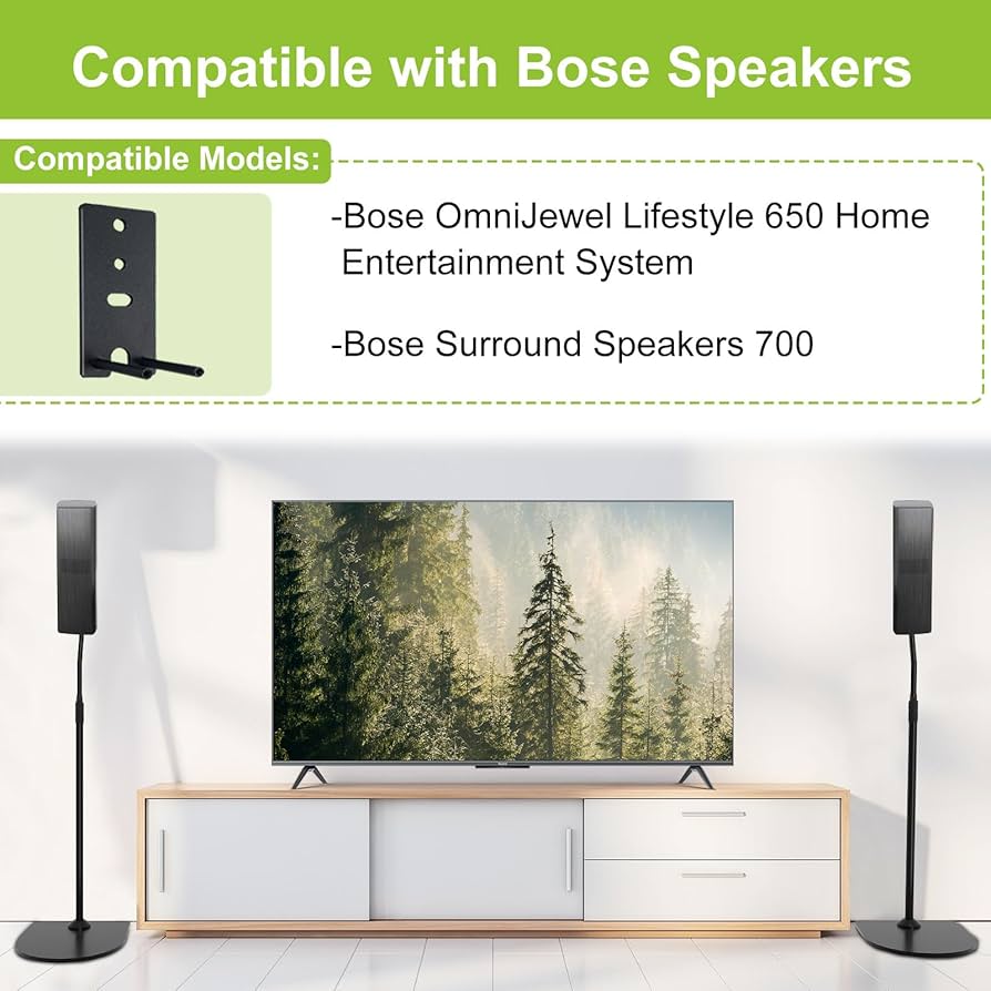 Aoyagi　BOSE SURROUND SPEAKERS スタンド付 Bose Surround Speakers with Stands - Black | Sweetwater
